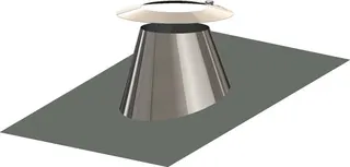comfort (ATEC) Dachdurchführung DN80/125, 6-32 Grad inkl. Wetterkragen