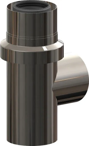 comfort(ATEC)IP Abgas-T-Stück Mehr- fachb.D80/125-DN100/150,Edelstahl blank