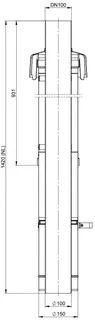 comfort (ATEC)Dachhochführung 1100 mm DN100/150, konzentrisch, schwarz – Bild 2