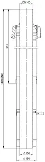 comfort (ATEC)Dachhochführung 1100 mm DN100/150, konzentrisch, ziegelrot – Bild 2