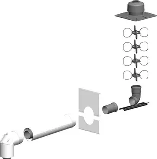 comfort (ATEC) Basis-Set Schacht, Kunst- stoff DN 80/125,inkl. Verbindungsleitung