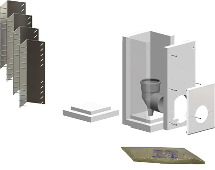 ATEC Basis-Set für Bodenmontage DN60, L90