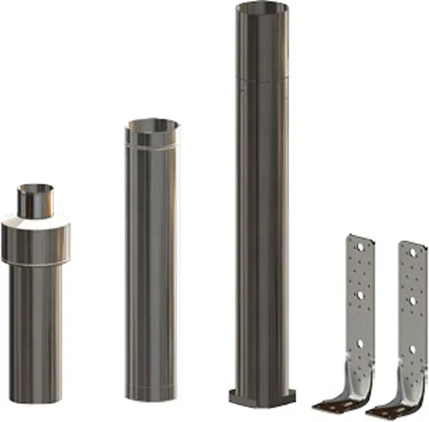 ATEC PC Abgas-Mündungsset DN100/150, 1600mm, L90