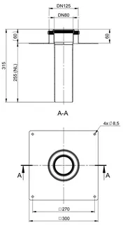 comfort-Kaminabschluss DN80/125 weiß Pulverbeschichtet Nr. 1538 – Bild 2
