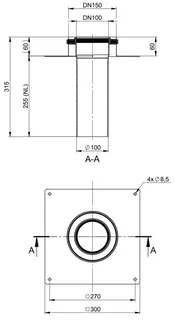 comfort-Kaminabschluss DN100/150 weiß Pulverbeschichtet Nr. 2538 – Bild 2