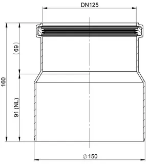 comfort-Reduktion D150-DN125 zentrisch Nr. 4101 – Bild 2