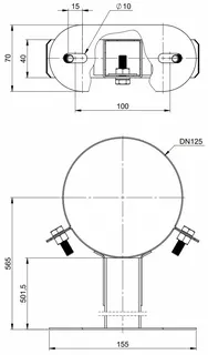 comfort-Wandabstandhalter 50-500mm DN80/125 blank Nr. 701746 – Bild 2