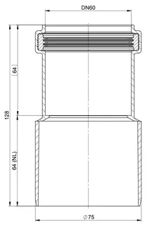 comfort-Reduktion D75-DN60 zentrisch Nr. 0140 – Bild 2