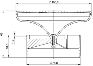 comfort-Mündungs-Abströmdüse DN80 schwarz Nr. 1462 – Bild 2