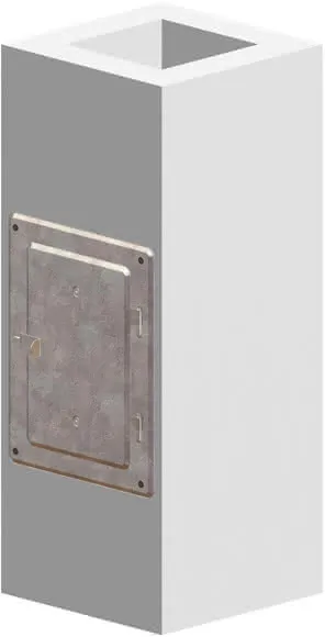comfort-PolyCase PT Schachtelement 250x250 mit Kamintür Nr. 250003
