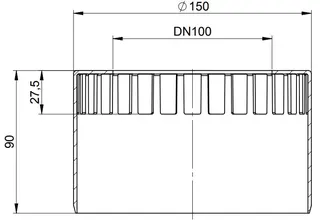 comfort-Zuluftgitter weiß PP DN100/150 Nr. 2590 – Bild 2