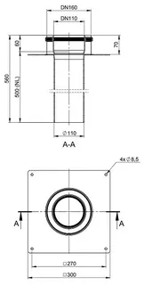 comfort-Kaminabschluss DN110/160 weiß beschichtet Nr. 3538 – Bild 2
