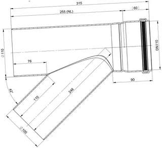 comfort-Abzweig D110/42Grad D100/DN110 Nr. 603317 – Bild 2
