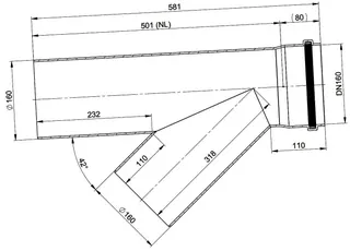 comfort-Abzweig D160/42Grad D160/DN160 Nr. 606322 – Bild 2