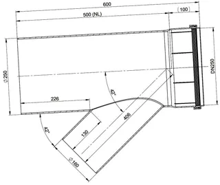comfort-Abzweig D250/42Grad D160/DN250 Nr. 609317 – Bild 2