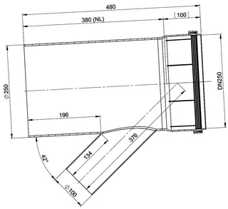 comfort-Abzweig D250/42Grad D100/DN250 Nr. 609318 – Bild 2