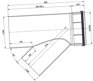 comfort-Abzweig D250/42Grad D200/DN250 Nr. 609319 – Bild 2
