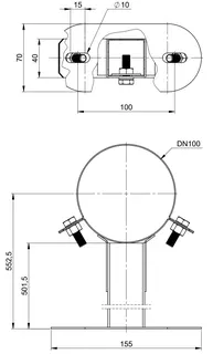 comfort-Wandabstandhalter 50-500mm DN60/100 Nr. 700746 – Bild 2