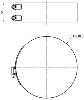 comfort-Klemmband DN110/160 Edelstahl blank Nr. 703740 – Bild 2