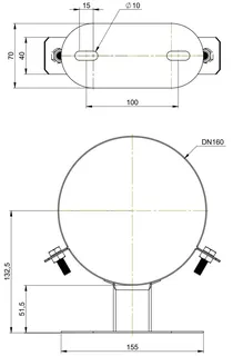 comfort-Wandabstandhalter 50mm DN110/160 weiß Nr. 713742 – Bild 2