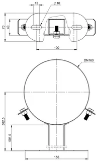 comfort-Wandabstandhalter 50-500mm DN110/160 kürzbar Nr. 713746 – Bild 2