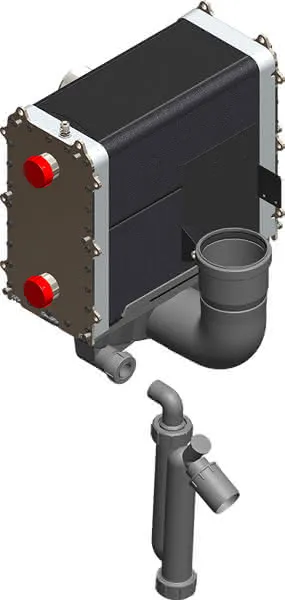 comfort-Wärmetauscher für BHKWs bis 5000Pa D60 x DN80 Nr. 801015