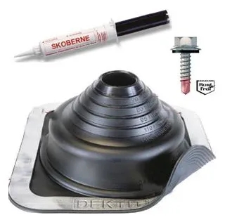 Skoberne Manschette Dektite 50-70 mm, 178x178mm Dichtmittel, Schrau