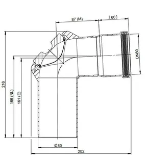 comfort(ATEC)87 Grad Kontroll Bogen DN80 Nr. 1301 – Bild 2
