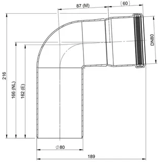 comfort (ATEC) Bogen 87 Grad DN 80 Nr. 1316 – Bild 2