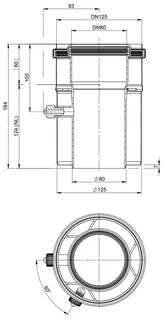 comfort (ATEC) Kesselanschluss mit Messöffnung gerade DN 80/125 – Bild 2