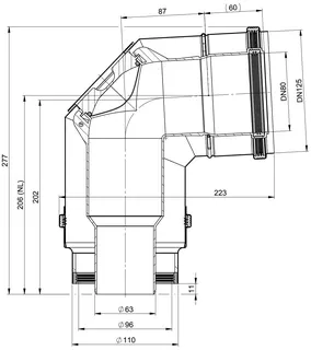 comfort(ATEC) Kontrollbogen 87 Grad DN 80/125 - D 63/ D 96, Nr. 1223 – Bild 2
