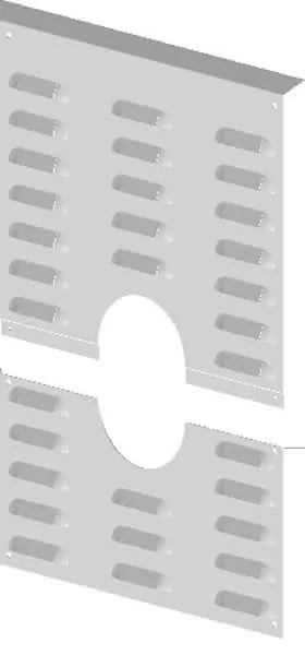 comfort (ATEC) Wandblende mit mit Hinterlüoftung DN 80