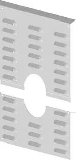 comfort (ATEC) Wandblende mit mit Hinterlüoftung DN 80