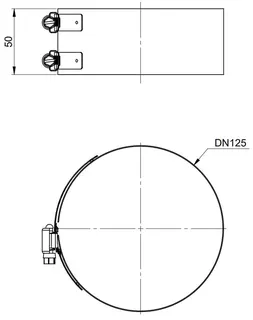 comfort(ATEC) Klemmband DN 80/125,Edelstahl blank – Bild 2