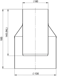 comfort (ATEC) IP Mündungsabschluss DN80/125, Edelstahl blank – Bild 2