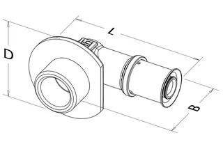Roth Anschlusswinkel mit IG und AG 17mm x 1/2"IG(3/4"AG) – Bild 3