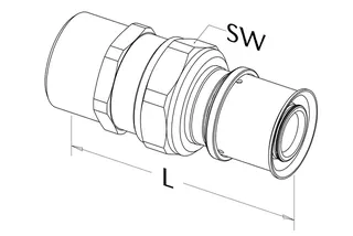 Roth Geräteverschraubung mit AG 20mm x 1"AG – Bild 4