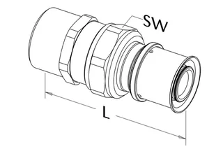 Roth Geräteverschraubung mit AG 25mm x 1"AG – Bild 3