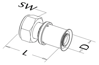 Roth Anschlussverschraubung 20mm x 3/4"IG – Bild 3