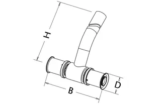 Roth Heizkörper-Anschluss-T-Stück 17mm Cu-Rohr Länge:300mm – Bild 4