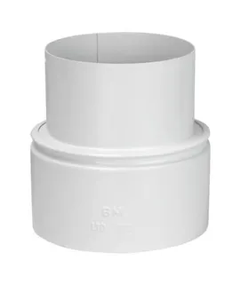 Aluminiumreduzierung einstufig 110/90 weiß-pulverbeschichtet