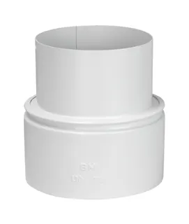 Aluminiumreduzierung einstufig 130/110 weiß-pulverbeschichtet