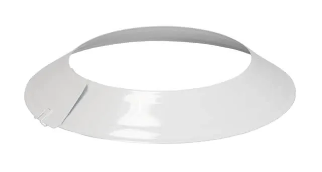 Aluminiumrosette verstellbar 110-135mm weiß-pulverbeschichtet