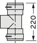 Vaillant Set 7 T-Stück DN 100 für Abgas- anschl. 80/125 f.flex. Abgasl. DN 100,PP – Bild 2