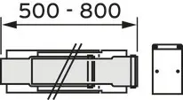 Vaillant Teleskopverlängerung turboTEC Luft-/Abgasführ., Alu, 60/100, 0,5-0,8 m – Bild 2