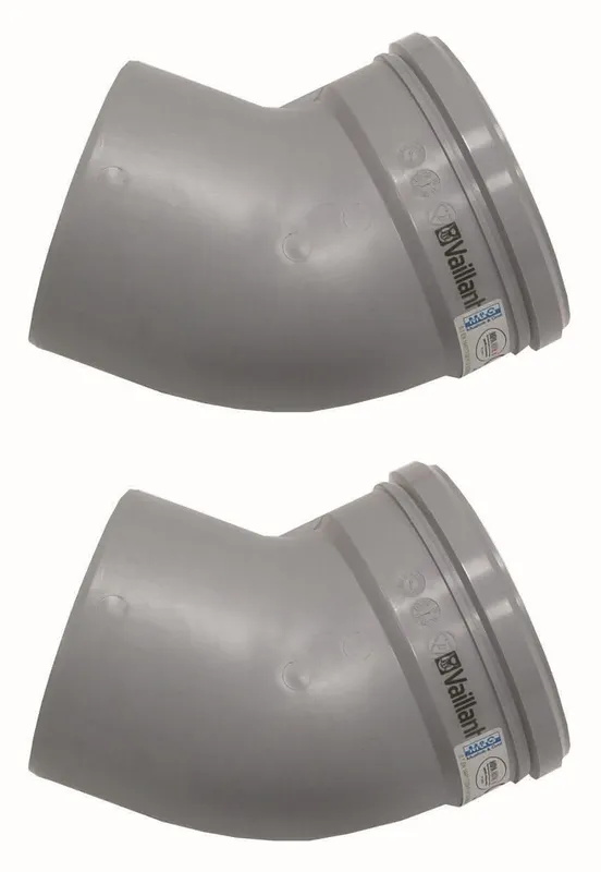 Vaillant Bogen 45 Grad (2 St.) für starre Abgasleitung DN 130, PP
