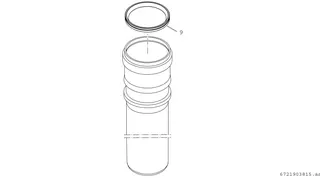Junkers Luft- oder Abgasleitung Dm 100mm 2000mm lang AZB 643, 7 719 001 617 – Bild 2