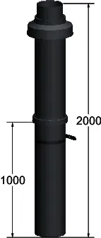 Wolf konz.Dachdurchführung DN 160/186 ohne Zuluft, Nr. 2651345