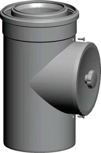 Wolf Luft-/Abgasrohr DN 110/160, weiß m.Revisionsöffnung, Länge 250mm, 2651552