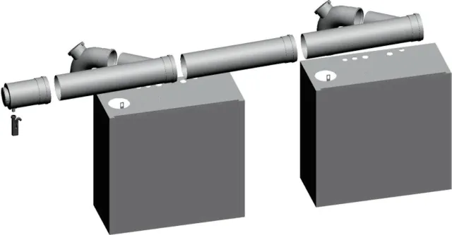 Wolf Grundbausatz DN200/250-Reihe raum- luftabhängig für MGK, Nr. 2651304